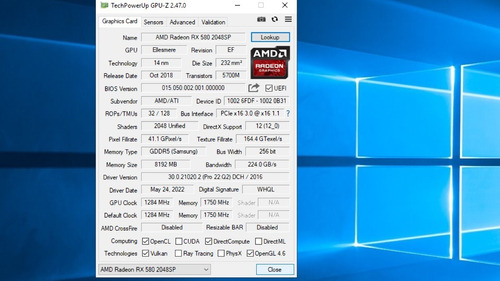 Tarjetas Video Gráfica Amd Rx 580 8gb Original 256 Bit Gddr5