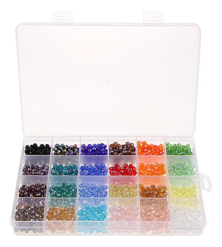 1 Caja De De Cristal Facetado Espaciador De Sueltas