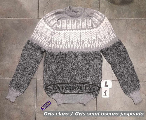 Imagen 2 de 9 de Sweater Pullover Lana Alpaca Llama Talle L Unisex Cap.fed.