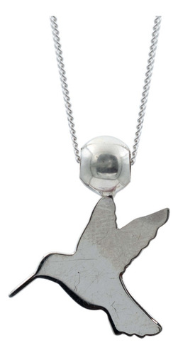 Collar Ajustable Colibri Esmaltado Mujer Plata 925 Color Violeta