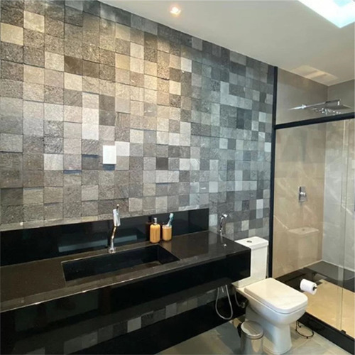 Pedra Hitam Para Piscina Hitam Lisa 20x20 Revestimento Luxo