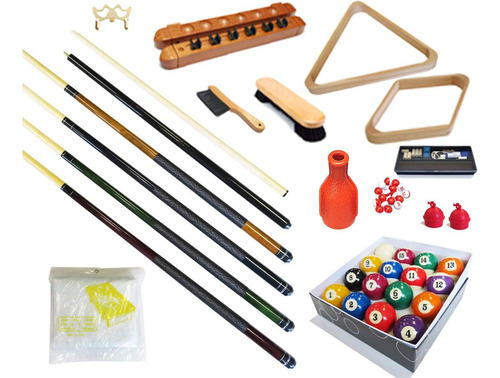 Mesa De Billar Billar Premium 32 Piezas Kit De Accesorios Pa
