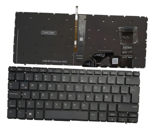 Teclado Compatible Con Hp Zbook Firefly 14 G9 G10 440 G9 Luz Negro Español