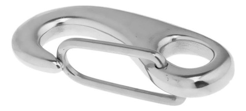 Kit 2 Mosquetão Chaveiro Resistente Aço Inox 100mm Cor Cinza