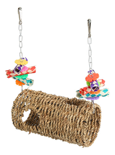 Brinquedo De Tecido Bird Tunnel House Grass Chewing Relaxing