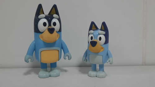 Bluey Set X2 Figuras - Papa Bandit Heeler & Bluey