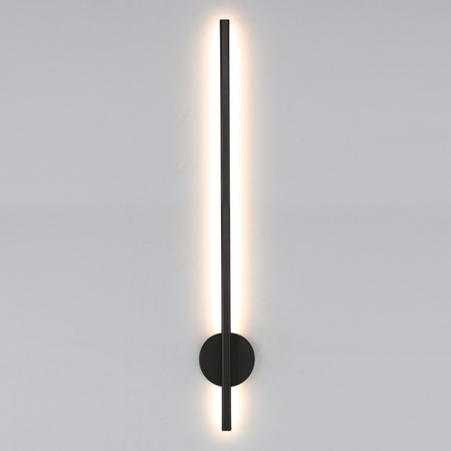 Arandela Luminalux Fit Alx031 Indireta 150cm Fixação Redonda Preta Muro Parede Banheiro