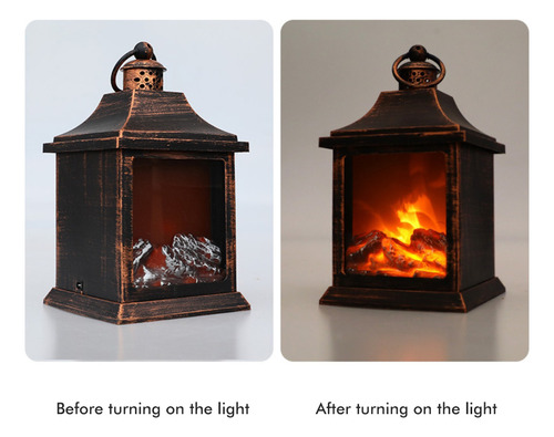Farol Para Chimenea, Diseño De Troncos Led Para Navidad, Mul