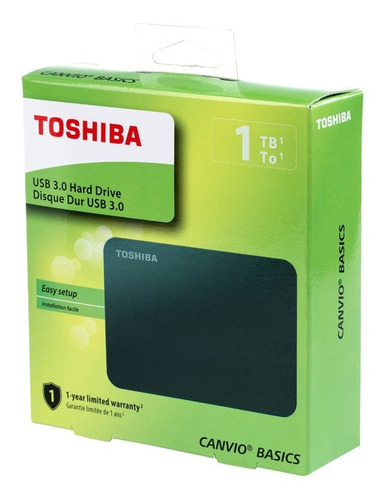 Disco Duro Externo 1tb Portatil Canvio Basics 2.5 In Toshiba