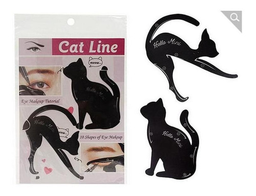 Imagen 1 de 3 de Par De Plantillas En Forma De Gato Con Lapiz Delineador