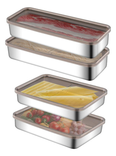 4 Recipientes, Boca, Recipiente Para Queso Para Refrigerador