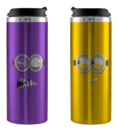 Termo Acero Minions Morado Y Amarillo Mi Villano Favorito