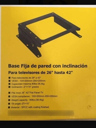 Base Tv Pickens Qt200 Fija Con Inclinacion 26  A 42  36kg