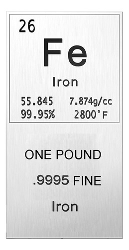 Barra De Metal De 1 Kg Gravada A Laser. 999 Pure Bullion Bar