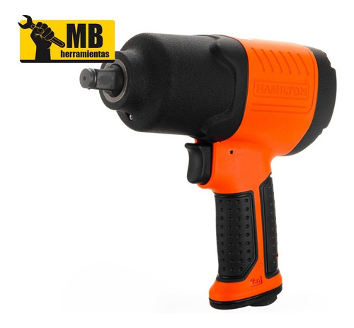 Imagen 3 de 10 de Llave Pistola Impacto Neumática 1/2 Kit Hamilton .ha