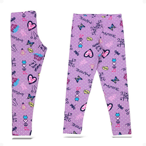Imagem 3 de 10 de Kit 3 Calça Infantil Legging Juvenil Menina Estampada