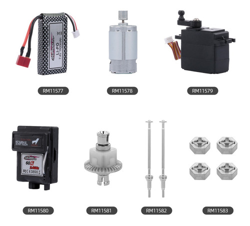 Xinlehong Toys - Servo Para Engranajes De Dirección (5 Hilos