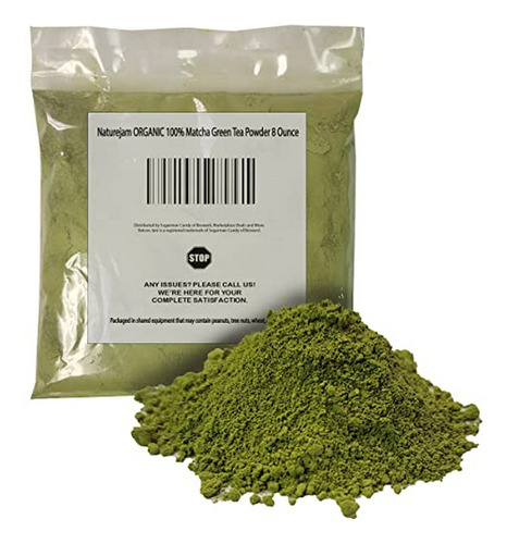 Polvo De Té Verde Matcha Naturejam 100% Orgánico - 8 Oz/228 