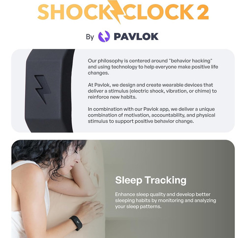 Reloj Pavlok Shock 2 Con Alarma Silenciosa, El Despertador F