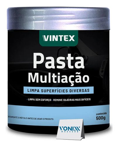 Pasta Multiação Limpeza A Seco Automotiva 500g Vintex