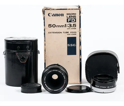 Lente Canon Fd Ssc 50mm F/3.5 Macro Com Tubo Extensor | MercadoLivre