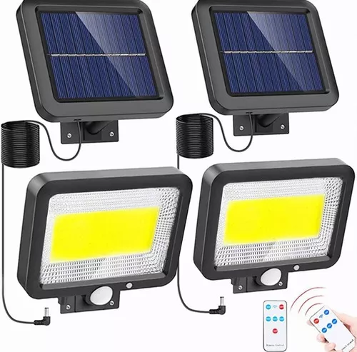 2 Bombillas Solares Recargable LED Focos Con Panel De Solar Luz Para  Exteriores