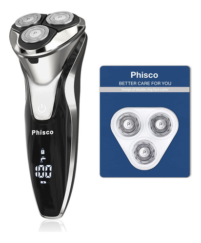 Phisco Maquinilla De Afeitar Electrica Para Hombres, Rotativ