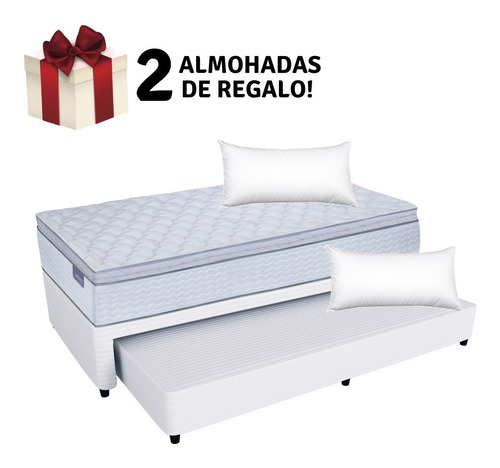Somier 1 1/2 Marinero Nido Doble 90x190 Colchon April