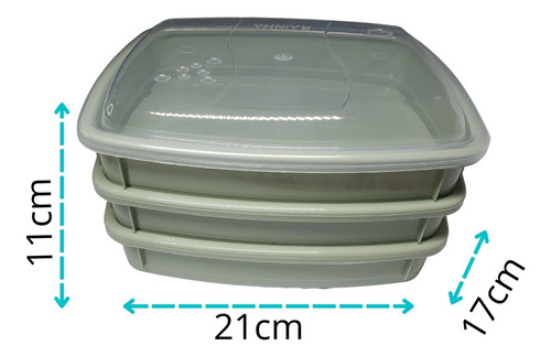 Imagem 2 de 6 de Porta Frios De Plástico Vasilha 3 Andares Para Geladeira Nfe