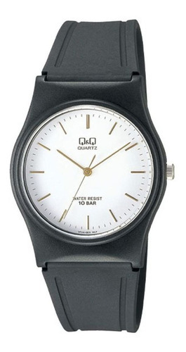 Reloj Pulsera Análogo Q&q Vp34j005y Unisex Color Blanco Color de la correa Negro