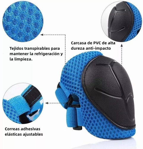Juego De Casco De Bicicleta Para Niños, Rodilleras, Coderas