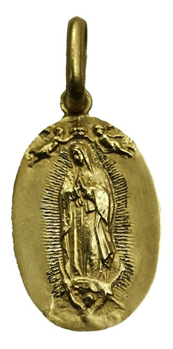 Medalla Oro 10k Virgen De Guadalupe # 1057 Bautizo Comunión 