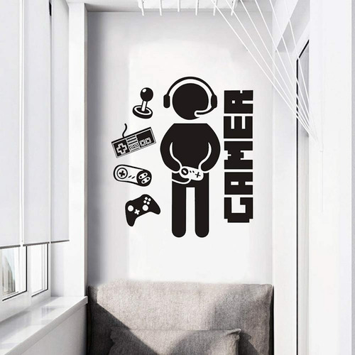Imagen 2 de 5 de Gamer Juego Diseño Vinilo Decorativo