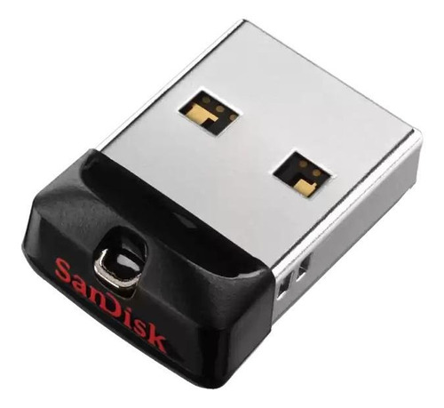 Imagem 1 de 3 de Pendrive SanDisk Cruzer Fit 8GB 2.0 preto