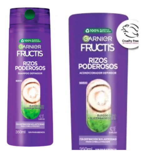 Combo Garnier Fructis Rizos Poderosos Shampoo+acond 350ml