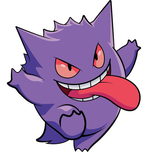 Sticker De Vinil Para Carro Cristal Nuevo Gengar Pokemon