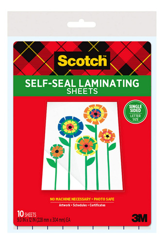 Scotch Ls854ss-10 Hojas Laminadas De Un Solo Lado De 9&quot;