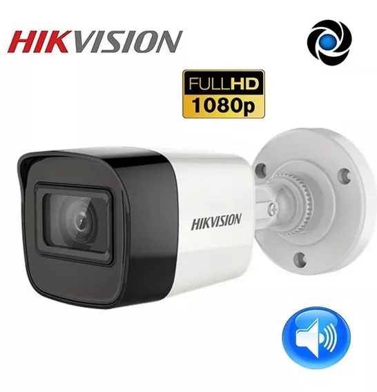 Cámara Seguridad Hikvision Con Audio 1080p 2mp Exterior Cctv