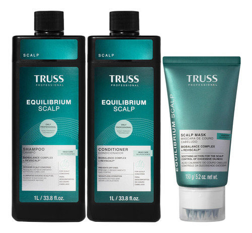 Truss Equilibrium Scalp Kit Shampoo Condicionador 1l E Másca