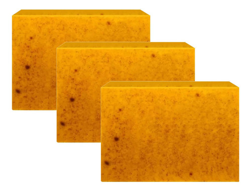 A 3 Tabletas De Jabón De Cúrcuma Y Limón, Jabón De Cúrcuma