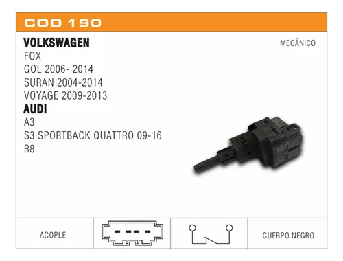 Interruptor Stop Mecánico Vw Gol 2006-2014 Voyage 2009-2013
