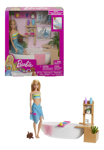 Barbie Playset Baño De Espuma - Original Mattel