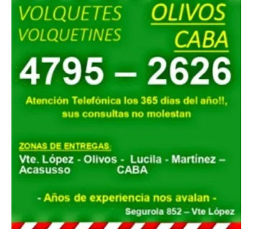 Volquetin,capital Federal,zona Norte,caba,florida,vte Lopez 