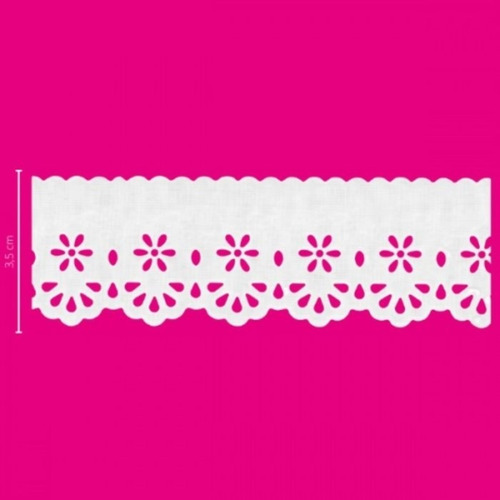 Passa Fita Lasy Mod.53 Marilda 3,5cm Branco 10 Metros