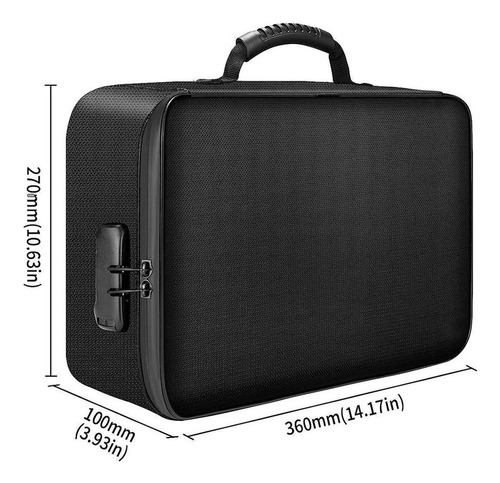 Fireproof Bag, Laptop Organizer With Lock,