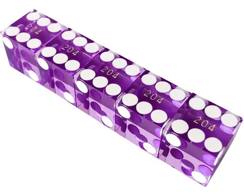Dados De Casino Yuanhe 19mm Violeta - Grado Aaa Precisión