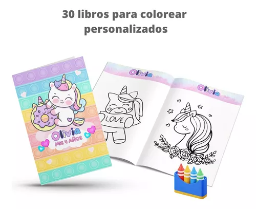 LIBRO PARA COLOREAR CON CRAYONES Y PEGATINAS (UNICORNIO) — MUMUSO