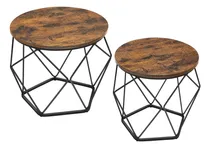 Comprar Mesa De Centro Redonda Juego De 2 Mesas Auxiliares Industria