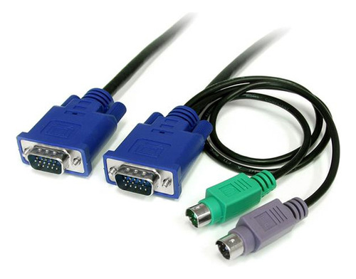 Cable Kvm 1.8m Ultra Delgado Vga Ps2 Hd15 Macho A Macho