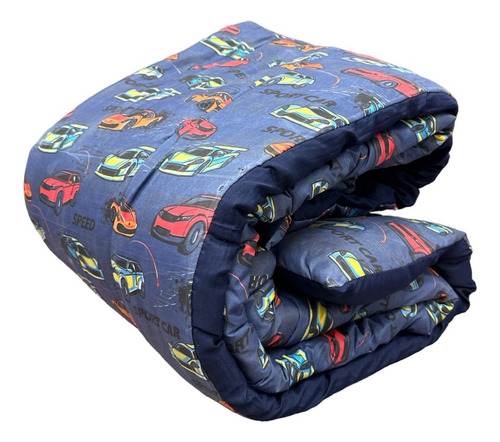 Acolchado Estampado Reversible Para Chicos 1 1/2 Plazas Twin